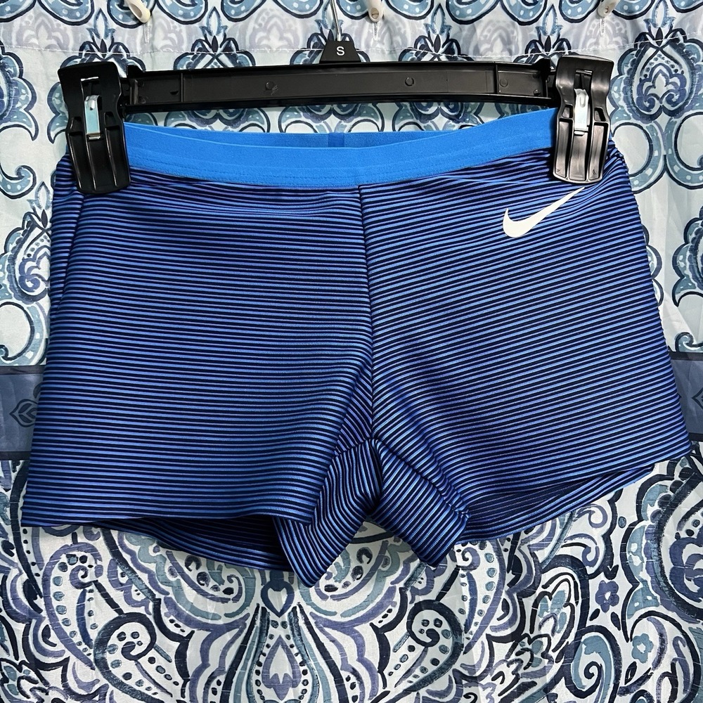 Women's Nike Pro Elite Track & Field Shorts Blue Made In USA AO8486-000 Size M